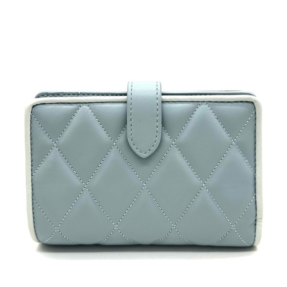 Kate Spade Carey Smooth Quilted Leather Compact Bifold Wallet Wild Sage (NWT) - Picture 6 of 9